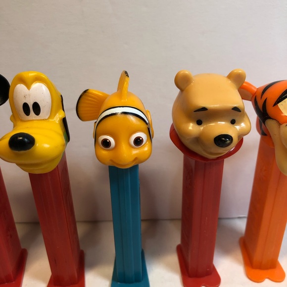 Lot Of 5 Disney Pez Pluto Mickey Tigger Pooh Nemo Slovenia Hungary & China Made - Picture 3 of 16